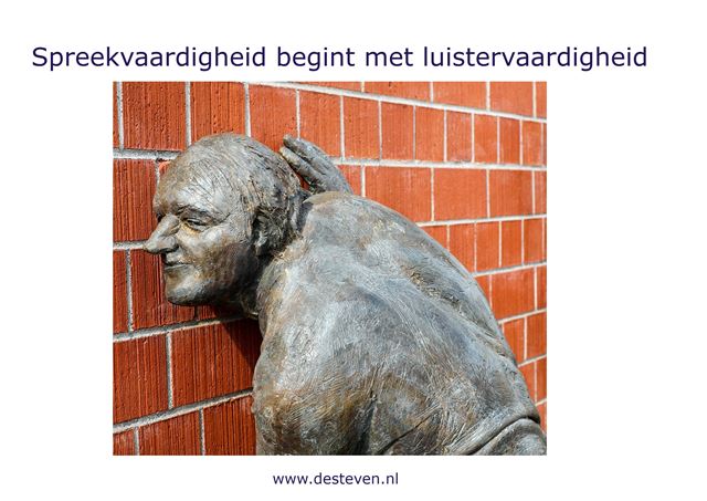 Spreekvaardigheid begint met luistervaardigheid