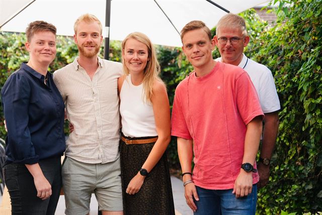 Van links naar rechts: Gery, Jelrik, Aniek, Gert Jan en Jan Stevens